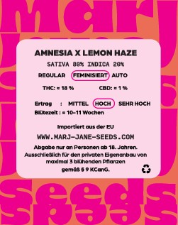 Marj Jane Amnesia X Lemon Haze Fem. 3St.