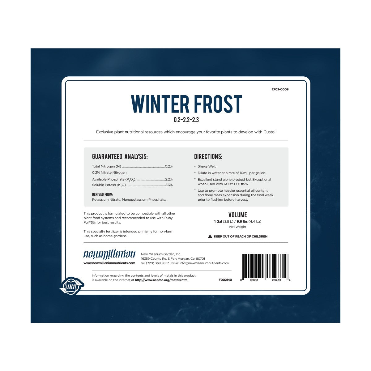 New Millenium Winter Frost 946ml