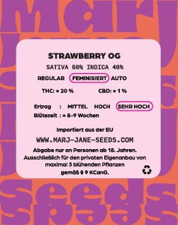 Marj Jane Strawberry OG Fem. 3St.