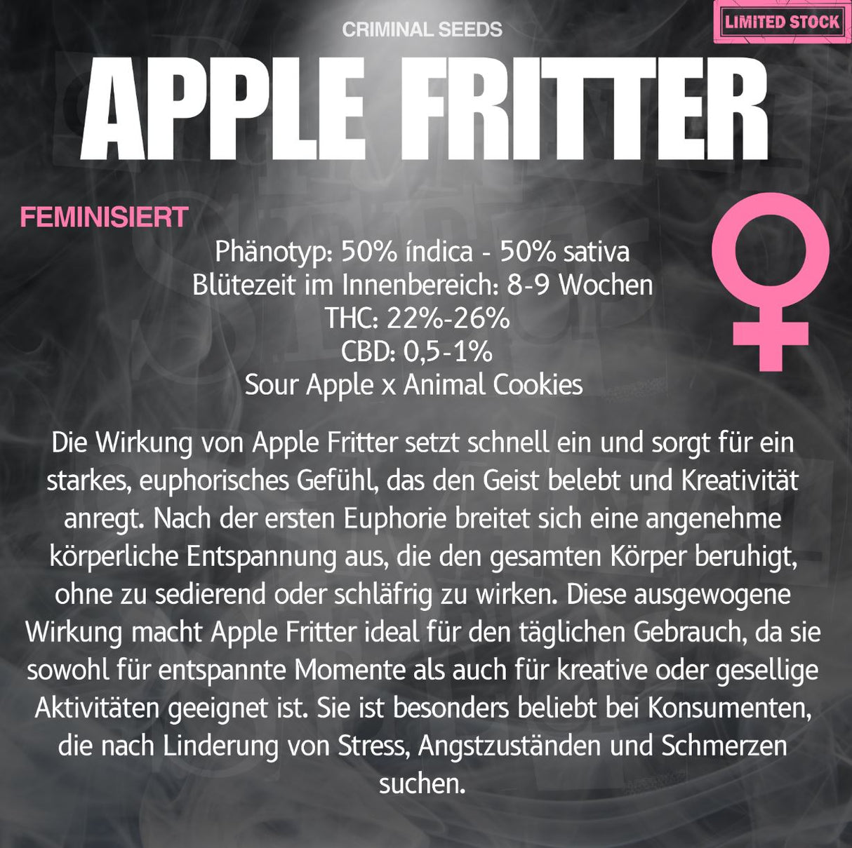 Criminal Seeds Apple Fritter Fem 3St.