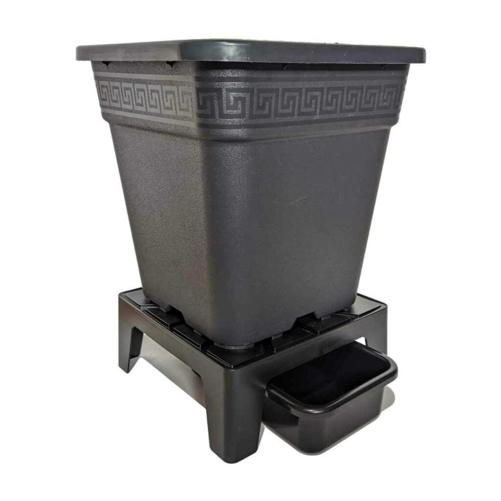 Blumentopf Untersetzer eckig | DrainMaster mit Auffangschale für Drainagewasser | 1 Stück - Grow-Zen