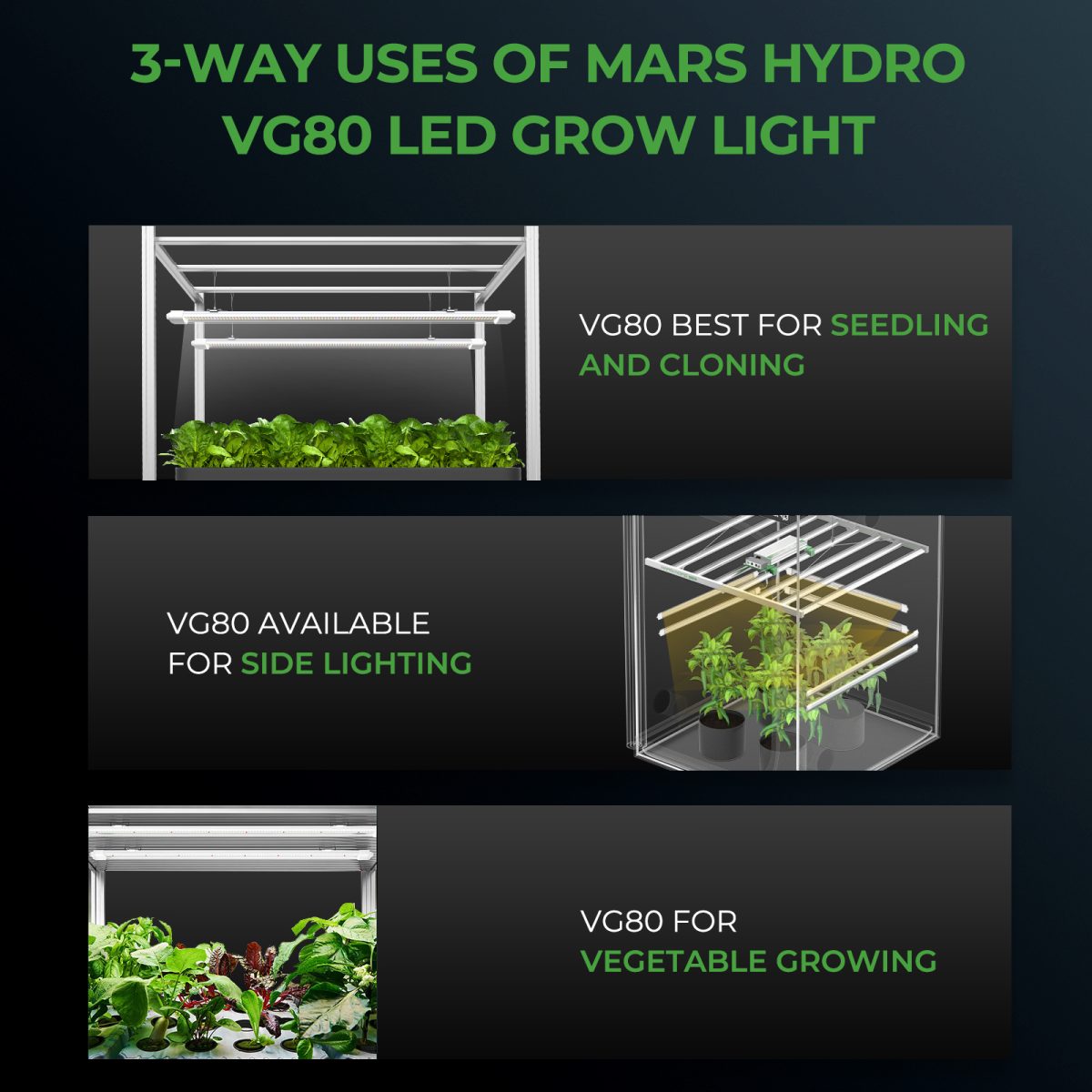 Mars Hydro VG80 80W 4ft LED T5 Wachstumslicht für Gemüse und Sämlinge - grow-zen