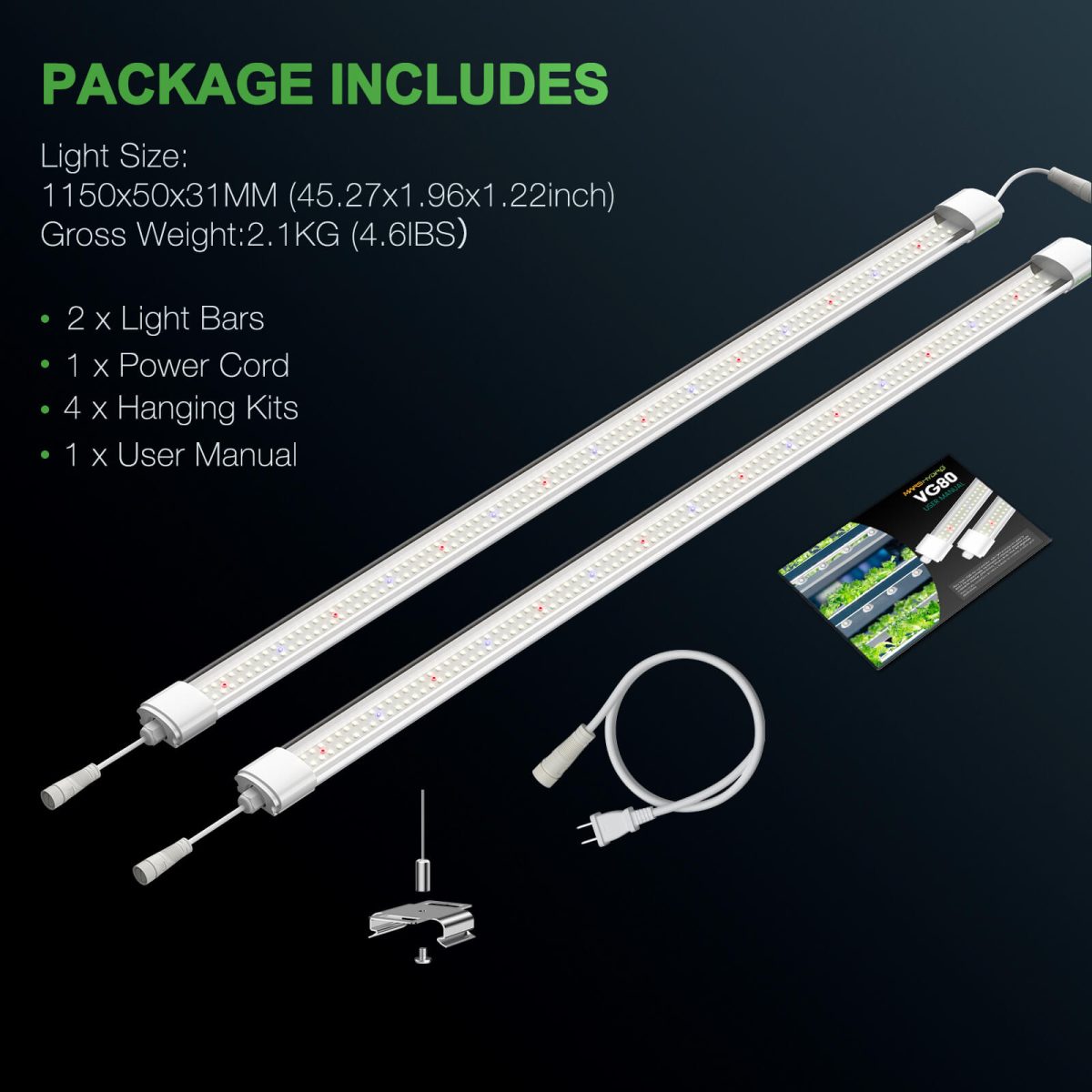 Mars Hydro VG80 80W 4ft LED T5 Wachstumslicht für Gemüse und Sämlinge - grow-zen