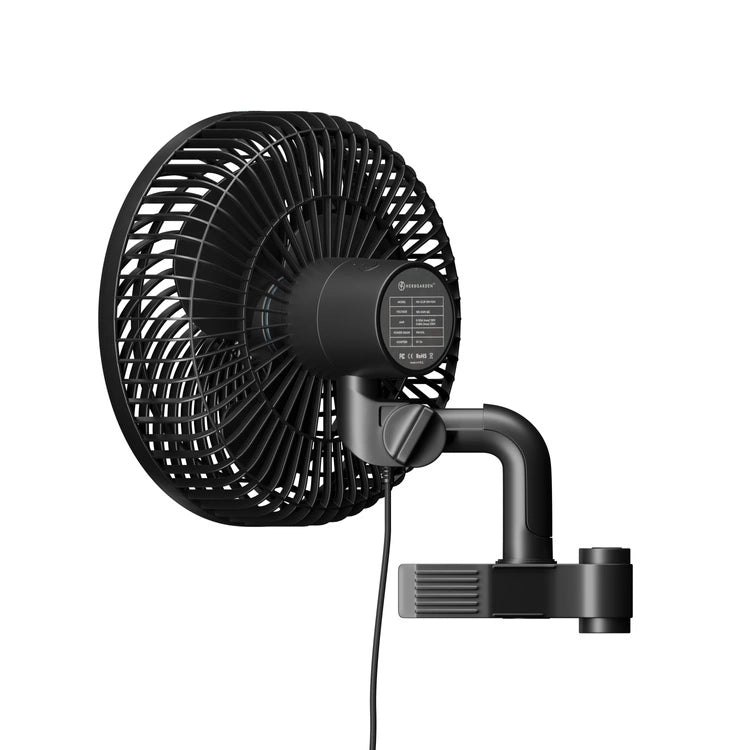Herbgarden Oszillierender Clipventilator 10W 3 Stufen entwickelt für Growzelte