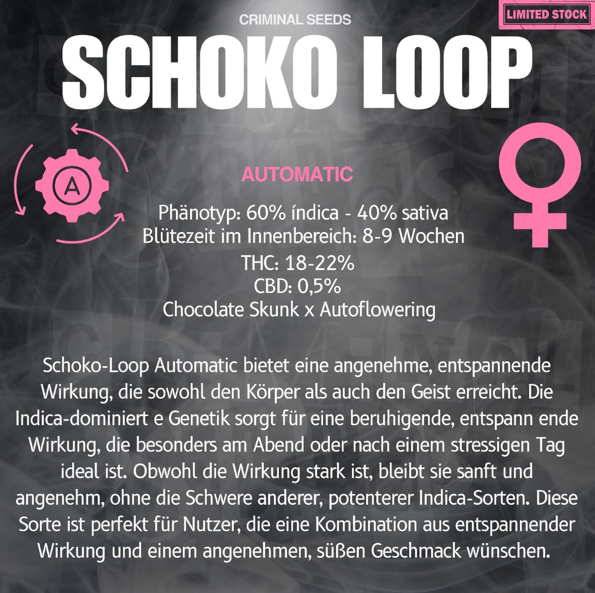 Criminal Seeds Schoko Loop Auto Fem 3St.