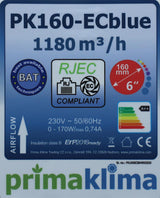 Prima Klima PK160ECblue 0-1180 m³/h RJ45 - Grow-Zen