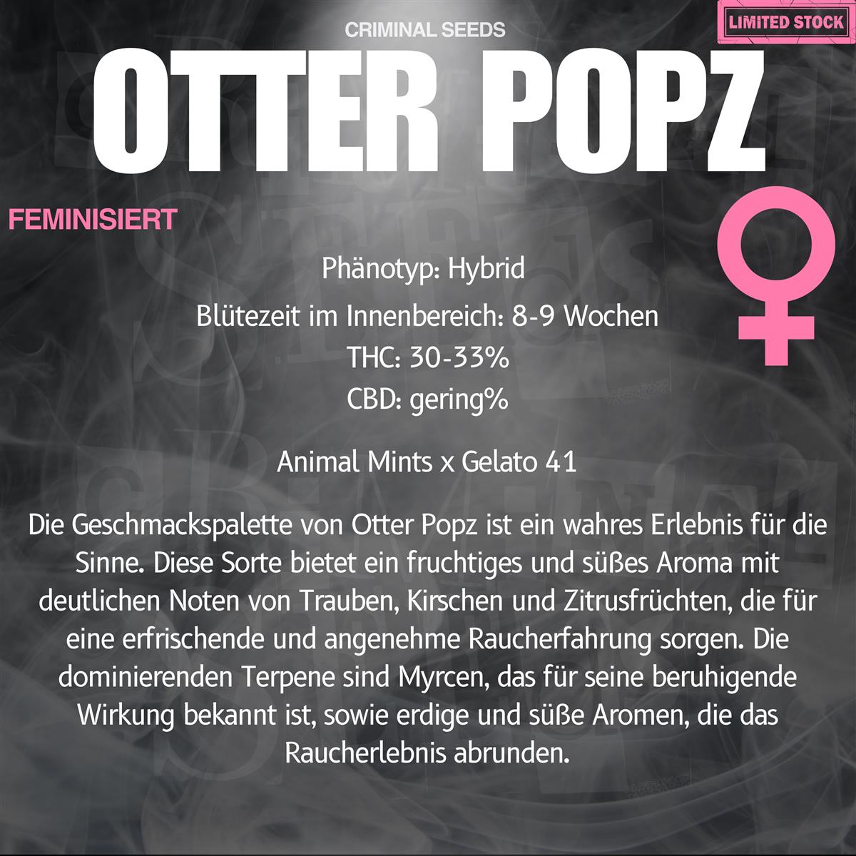 Criminal Seeds Otter Popz x Cali Fem 3St.