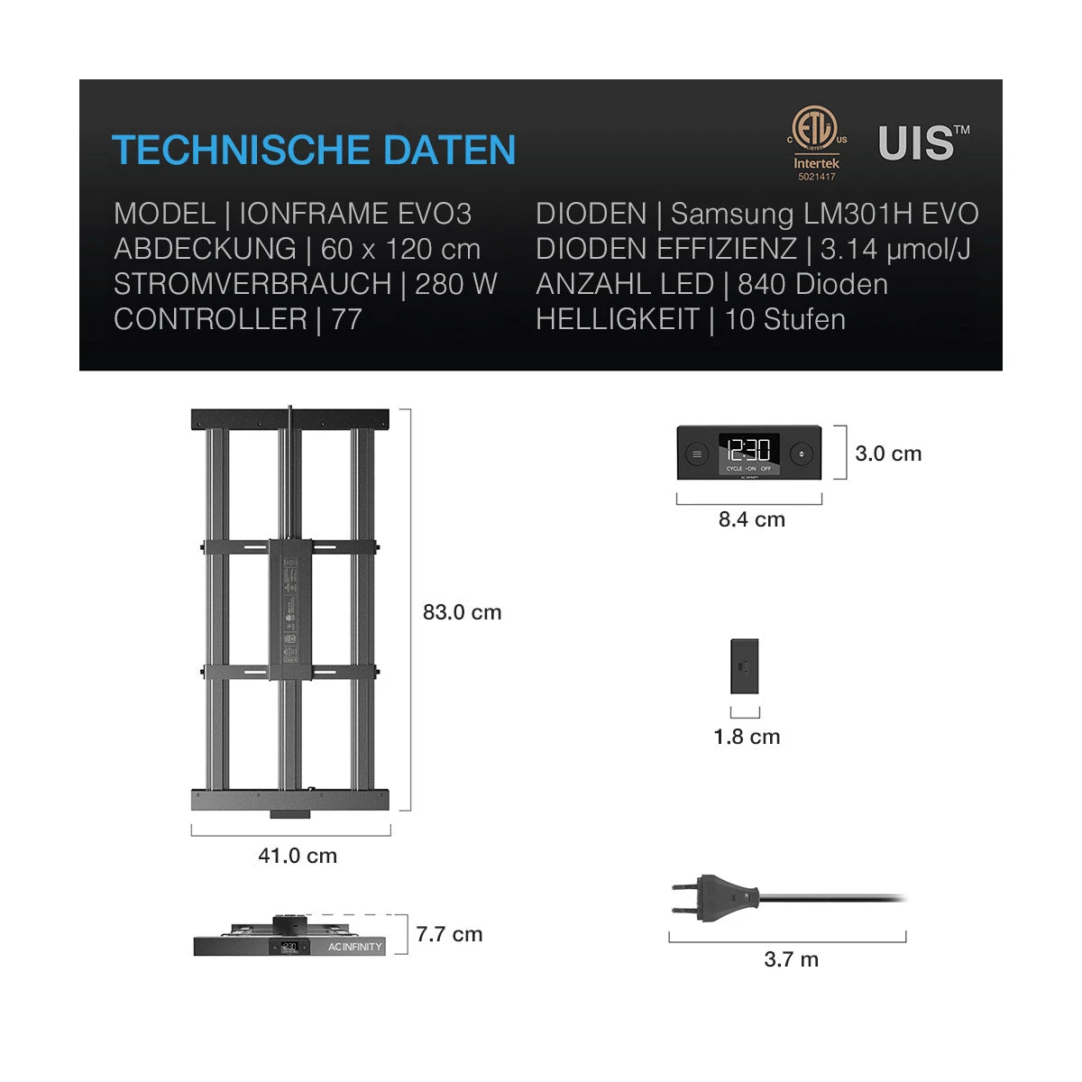 AC Infinity IONFRAME EVO3