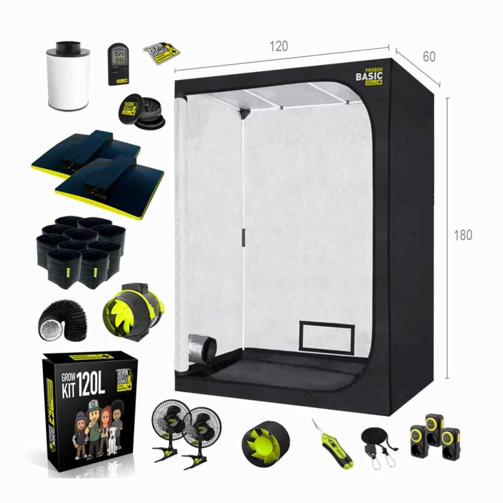 Growbox Set 120x60x180cm | 300 Watt Vollspektrum LED | Garden Highpro => Sofort Lieferbar