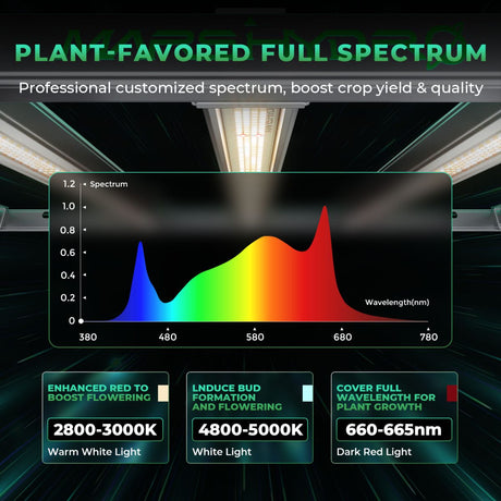 Mars Hydro FC-E 6500 - 730W LED Grow Lampe Kommerzielle Pflanzenlampen für Zimmerpflanzen Gemüse Blume - grow-zen